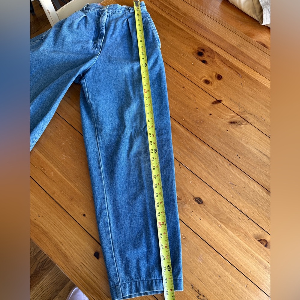 Susan Bristol 80s High Waisted Pleated Balloon Style Denim Mom Jeans Vintage 8 - Picture 15 of 15